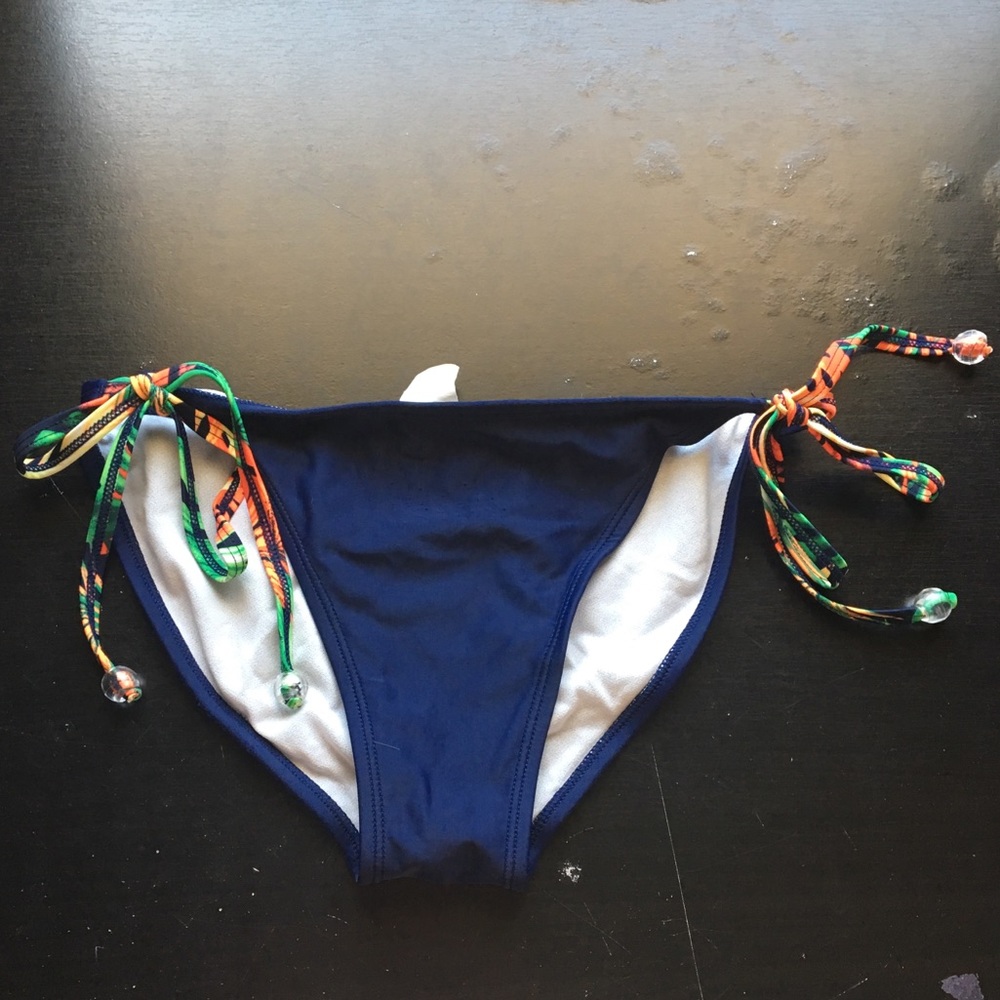 Blue tie swim suit